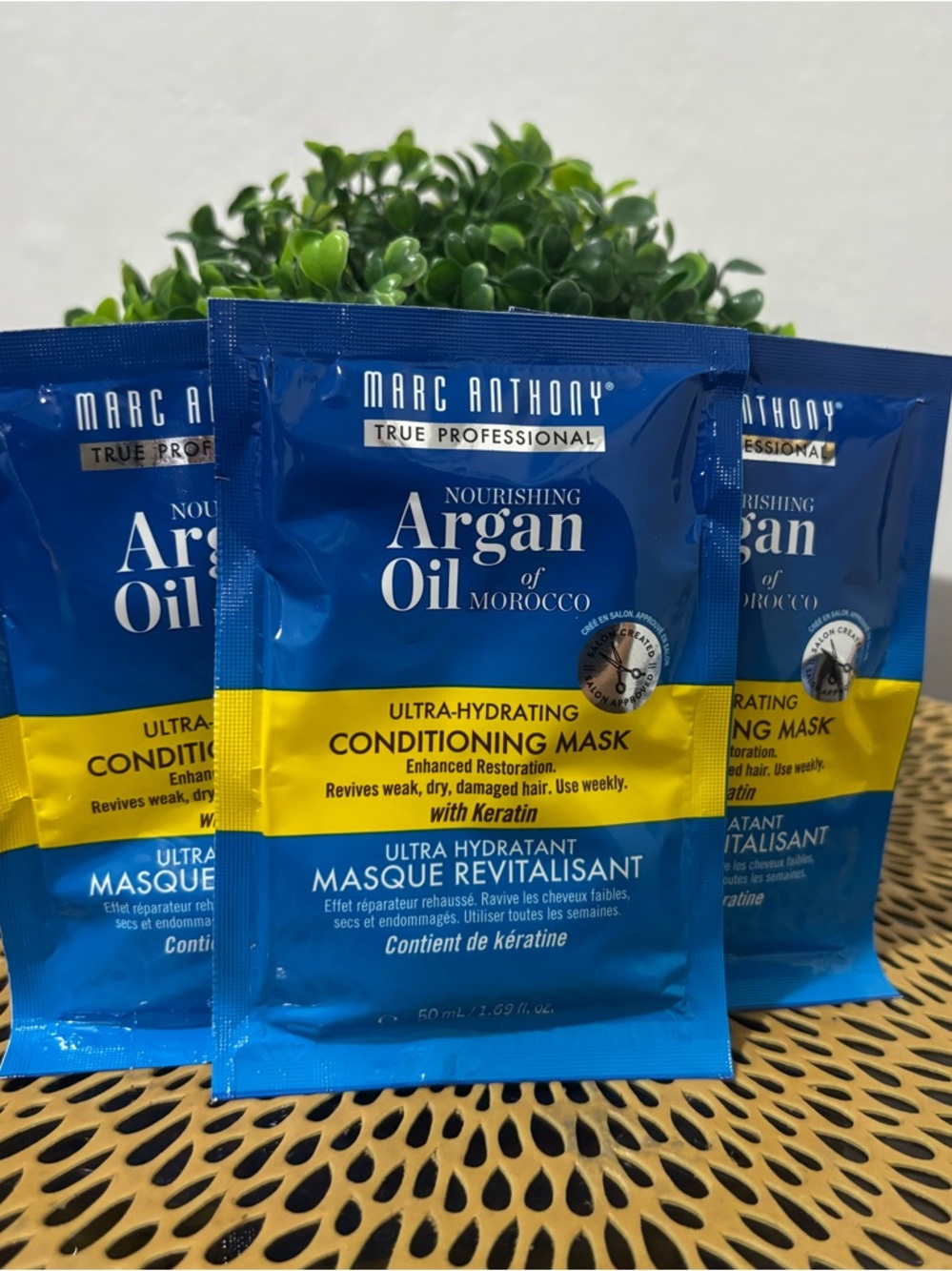 X3 Marc Anthony Nourishing Argan Oil Morroco Ultra Hydrating Conditioning Mask